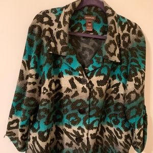 Multiples, Animal Print Jacket, XL, Worn once.